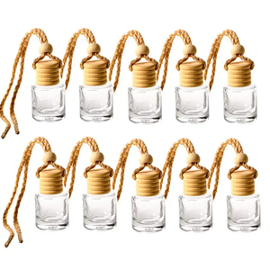 Hanging Car Perfume Glass Bottle with Wooden Cap