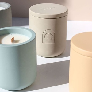 AIKUN Luxury Custom Logo Ceramic Jar Natural Plant Oil Pure Wood Core Aromatherapy Candle