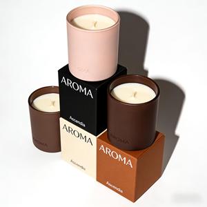 Wholesale Handmade Luxury Round Scented Candle Gift Box Natural Soy Wax Aromatherapy
