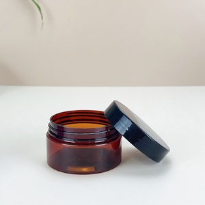 Frosted Amber PET Plastic Jar Hair Clay Pomade Container